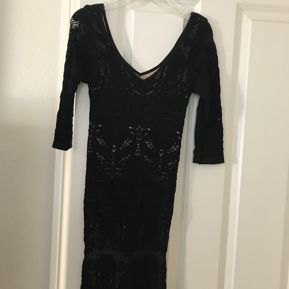 Lace bebe little black dress